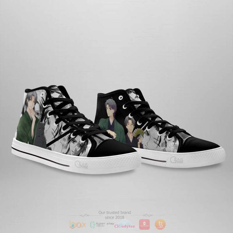 Fruits Basket Shigure Sohma Canvas High Top shoes 4 Fruits Basket Shigure Sohma Canvas High Top shoes 1 2 3