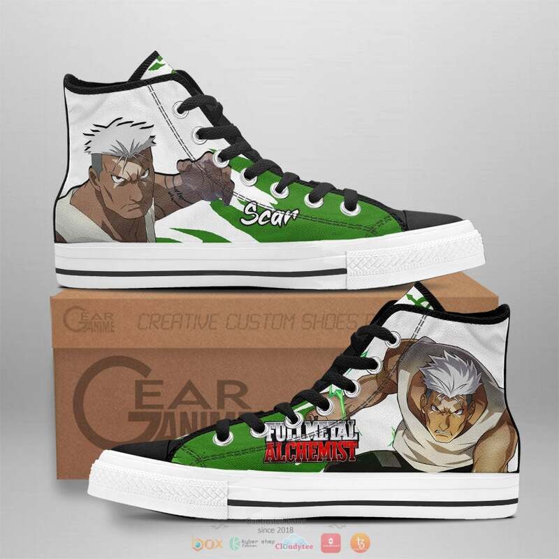 Fullmetal Alchemist Scar canvas high top shoes