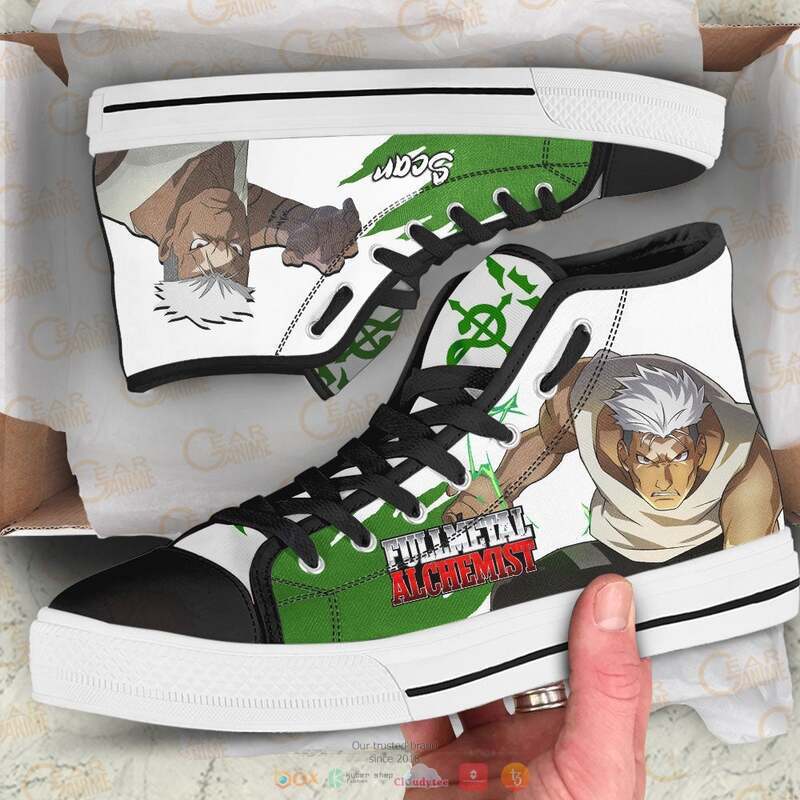 Fullmetal Alchemist Scar canvas high top shoes 1