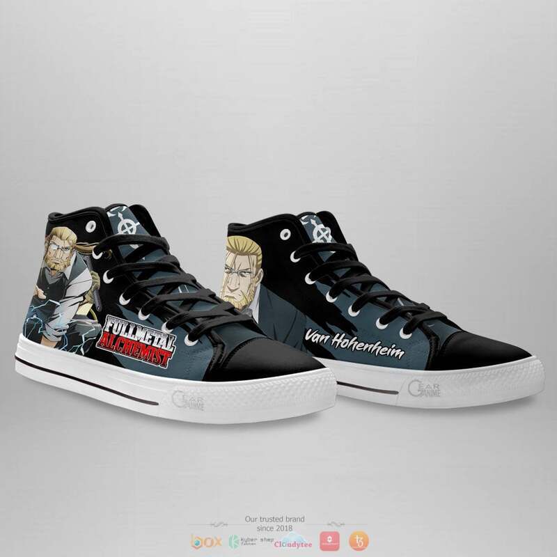 Fullmetal Alchemist Van Hohenheim high top canvas shoes 4 Fullmetal Alchemist Van Hohenheim canvas high top shoes 1 2 3