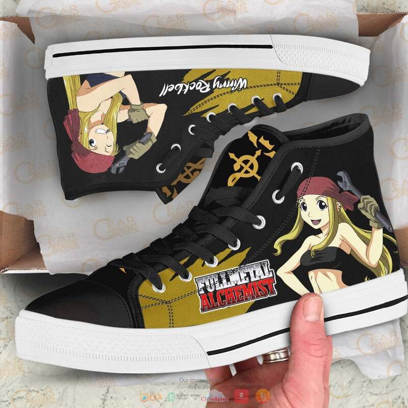 Fullmetal Alchemist Winry Rockbell canvas high top shoes 1