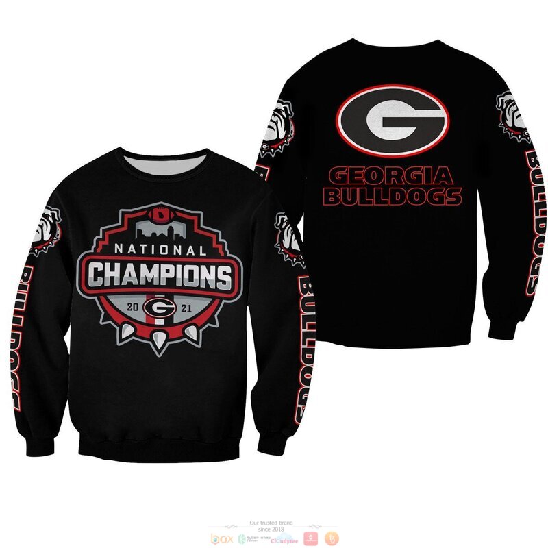 NEW Georgia Bulldogs 2021 National Champions black jersey shirt, hoodie 4 Georgia Bulldog 2021 National Champions black 3d shirt hoodie 1 2 3