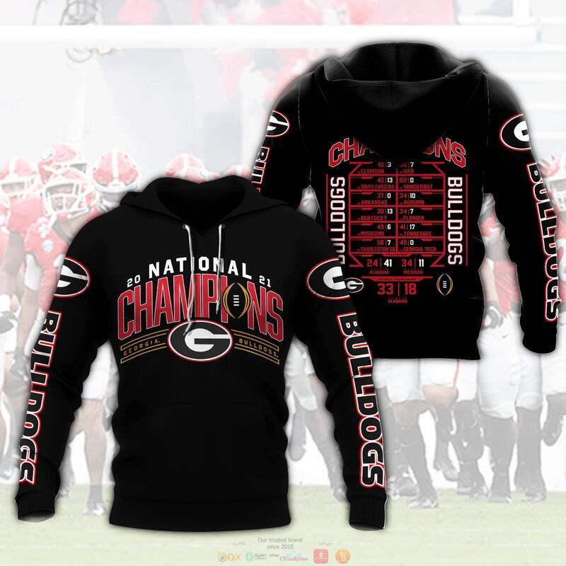 NEW Georgia Bulldogs National Champions 2021 the score jersey shirt, hoodie 8 Georgia Bulldog National Champions 2021 the score 3d shirt hoodie