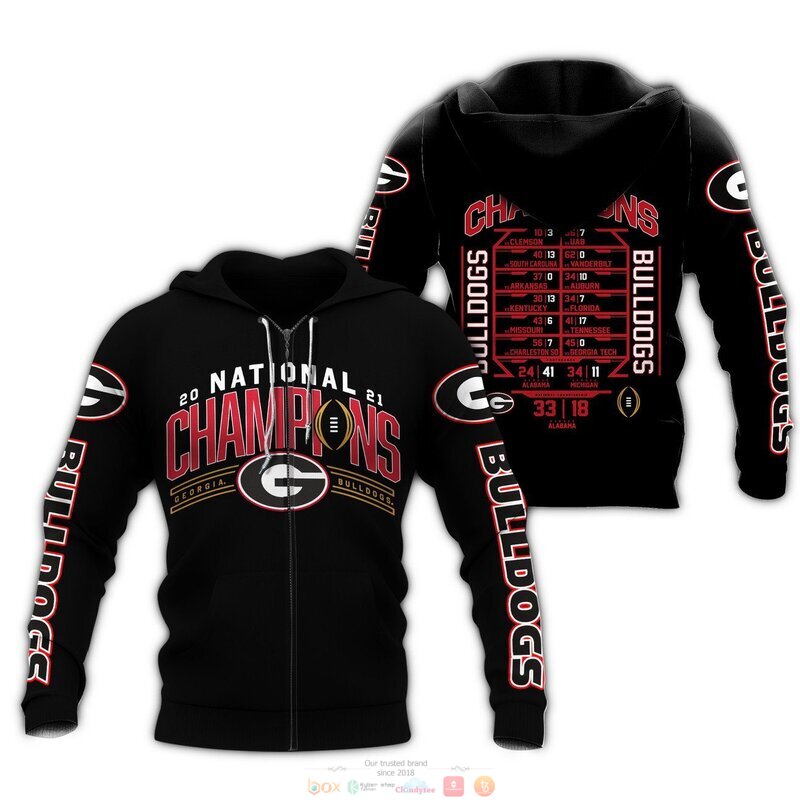 NEW Georgia Bulldogs National Champions 2021 the score jersey shirt, hoodie 2 Georgia Bulldog National Champions 2021 the score 3d shirt hoodie 1