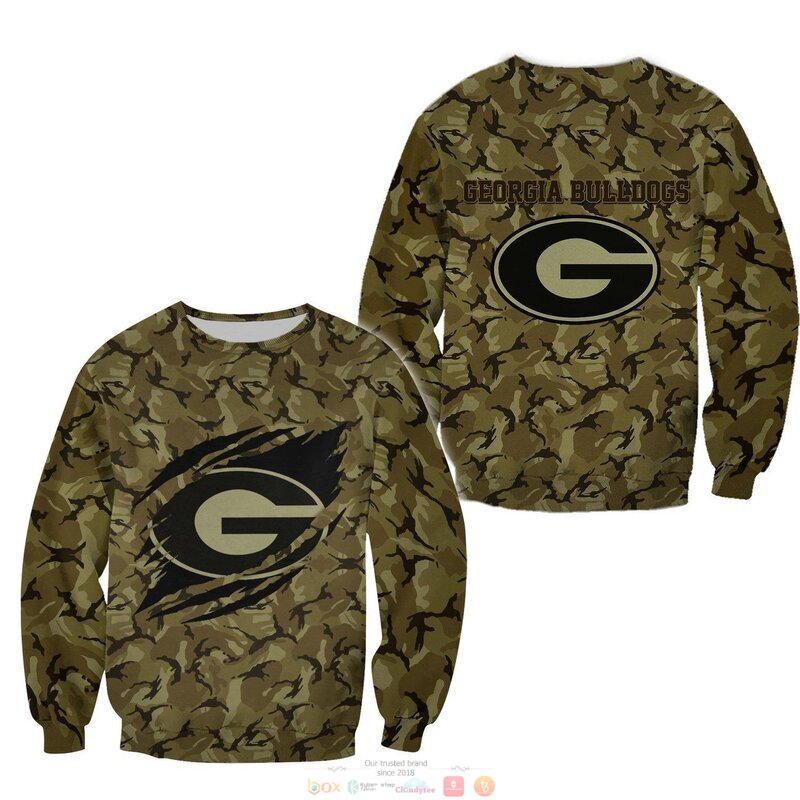 NEW Georgia Bulldogs camo jersey shirt, hoodie 4 Georgia Bulldog camo 3d shirt hoodie 1 2 3