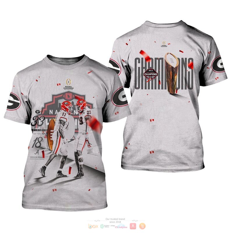 Georgia Bulldogs Champion 33 18 3D Shirt, Hoodie 3 Georgia Bulldogs Champion 33 18 3D Shirt Hoodie 1 2