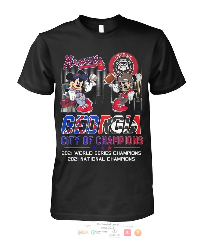 Georgia Bulldogs City of Champions Mickey Mouse shirt