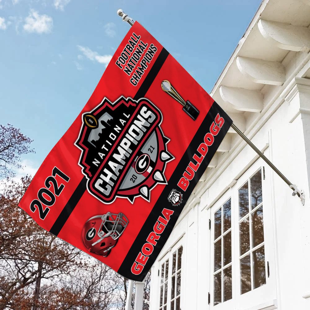 Georgia Bulldogs national champion 2021 flag 2 Georgia Bulldogs national champion 2021 flag 1