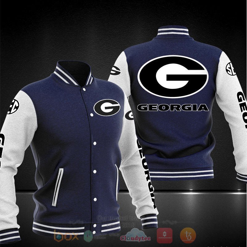 Georgia Football baseball Jacket 3 Georgia Football baseball Jacket 1 2