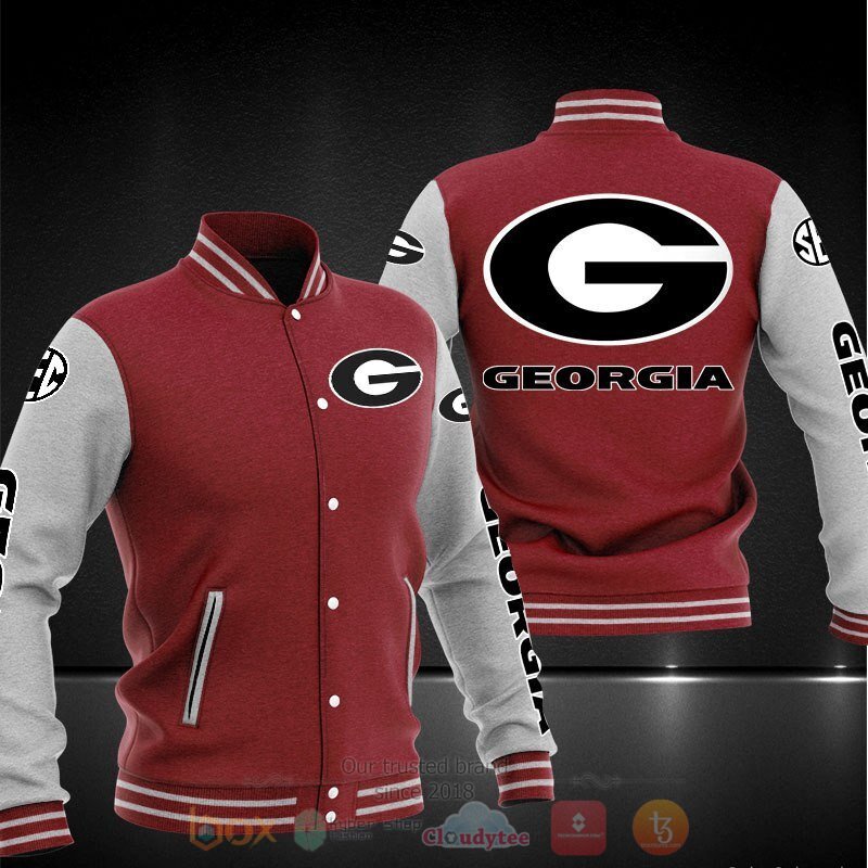 Georgia Football baseball Jacket 4 Georgia Football baseball Jacket 1 2 3