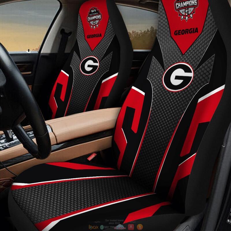 NEW Georgia football National Champions 2021 black red car seat cover 4 Georgia football National Champions 2021 black red car seat cover