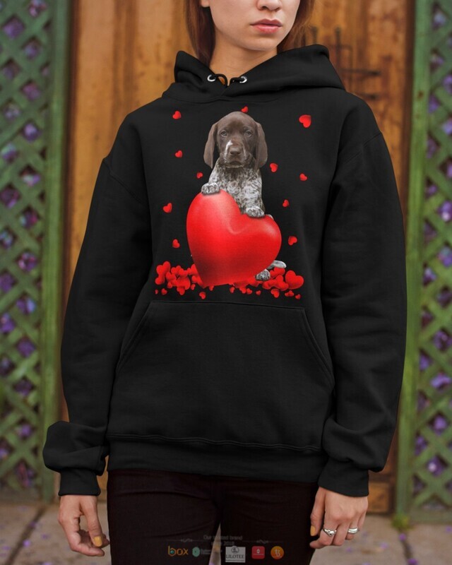 German Shorthaired Pointer Valentine Hearts shirt hoodie 1 2 3 4 5 6