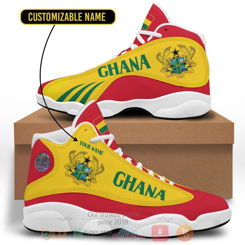 Ghana Personalized Air Jordan 13 Shoes 1