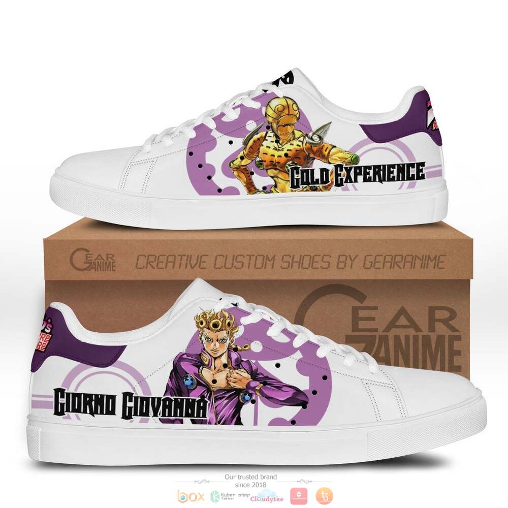 Giorno Giovanna Anime Jojos Bizarre Adventure Skate Stan Smith Shoes
