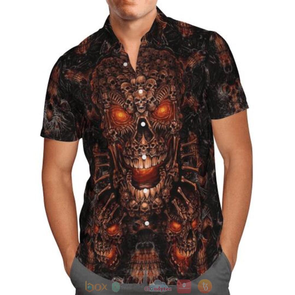 NEW Glowing Skull hawaiian shirt 2 Glowing Skull hawaiian shirt 1