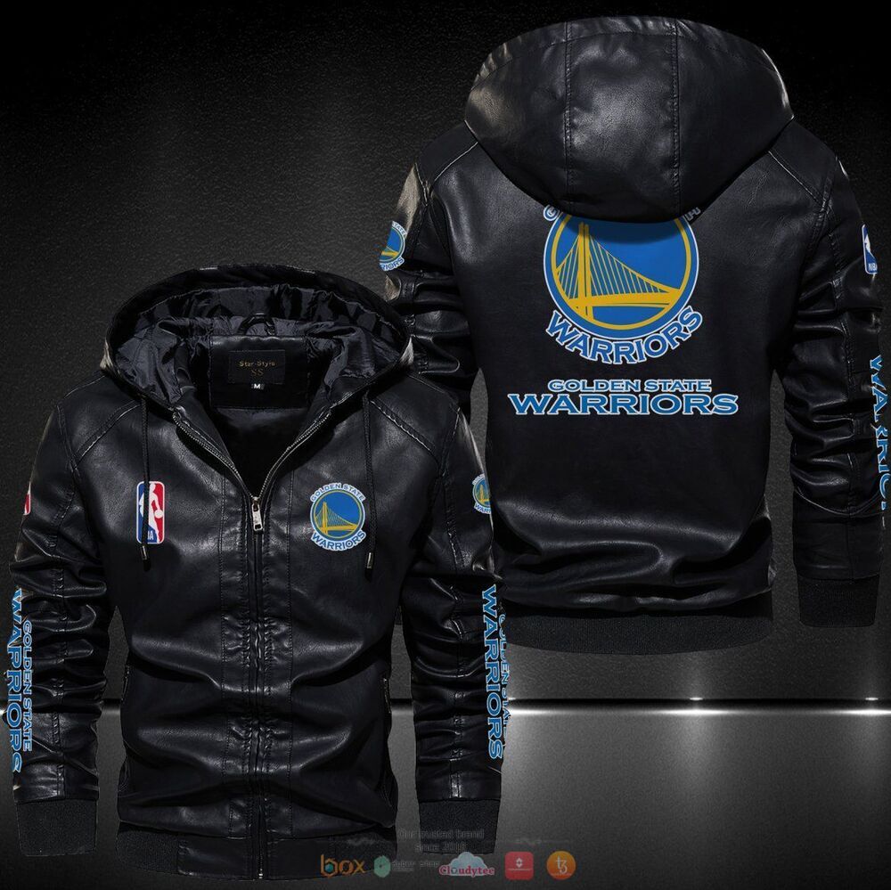 Golden State Warriors NBA Leather Jacket Hat