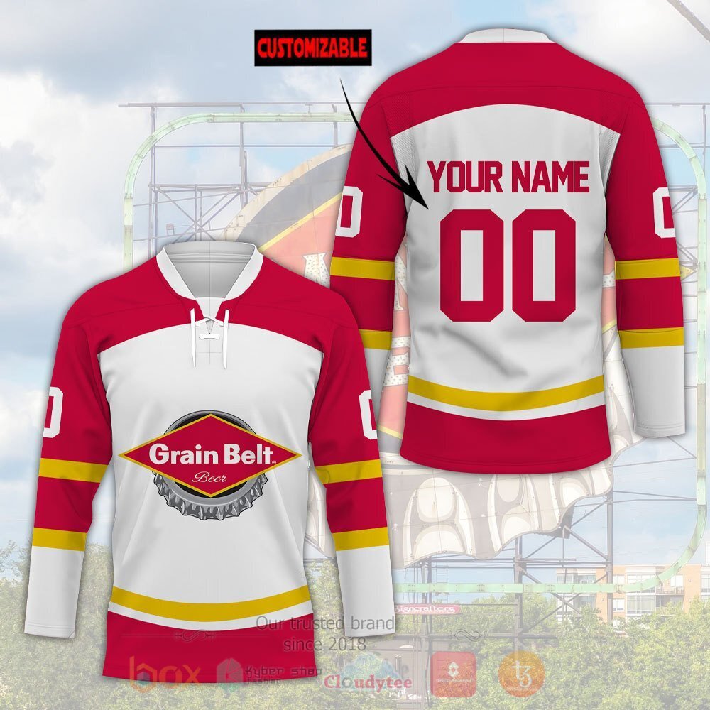 BEST Grain Belt Personalized Jersey Hockey 3 Grain Belt Personalized Hockey Jersey