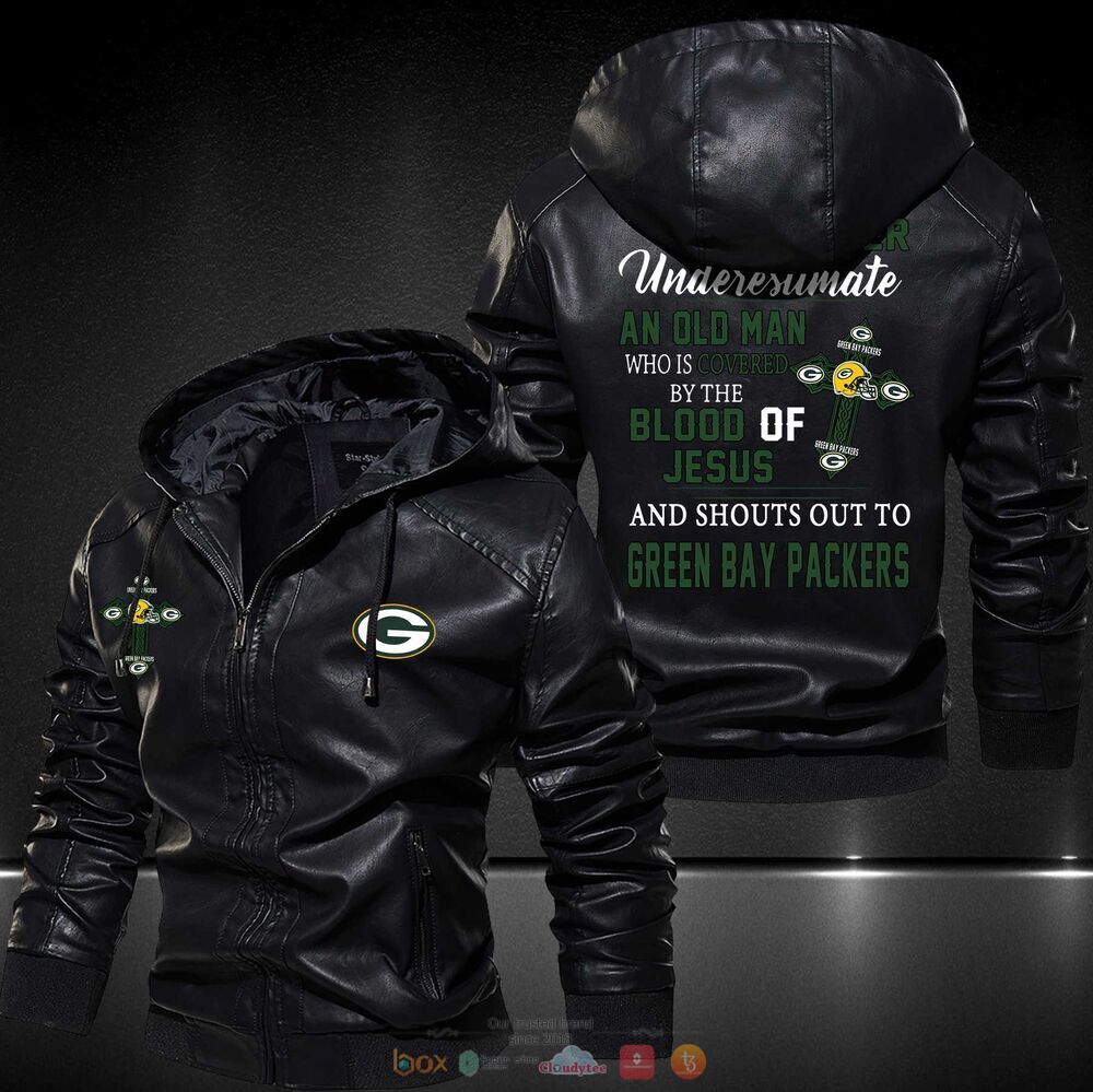 Green Bay Packers Leather Jacket Hat