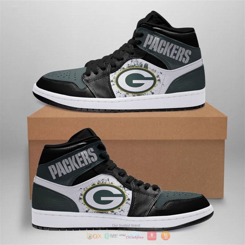 Green Bay Packers NFL Jordan Custom Air Jordan High Top Shoes 1 2