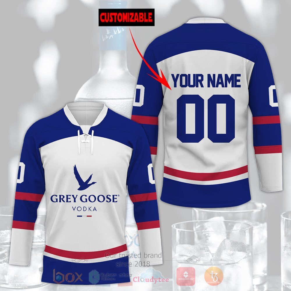 BEST Grey Goose Vodka Personalized Jersey Hockey 1 Grey Goose Vodka Personalized Hockey Jersey