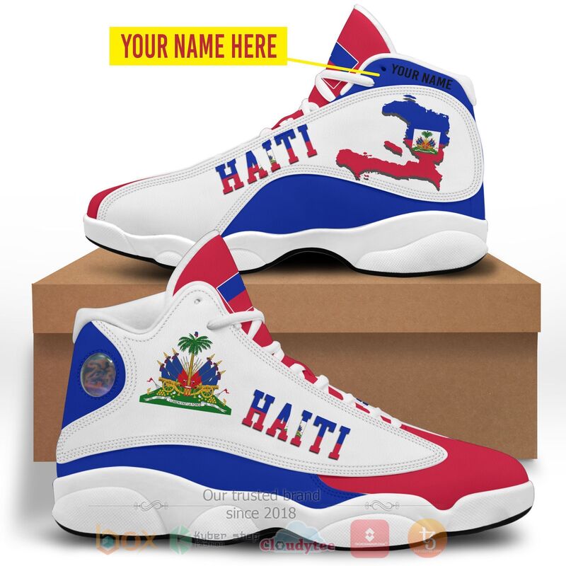 BEST Haiti Logo Personalized Air Jordan 13 Sneakers Sport Shoes 3 Haiti Logo Personalized Air Jordan 13 Shoes 1 2