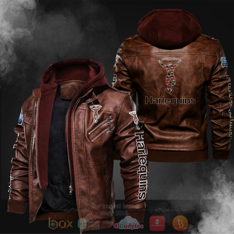 HOT Harlequins Leather Jacket 2 Harlequins Leather Jacket 1
