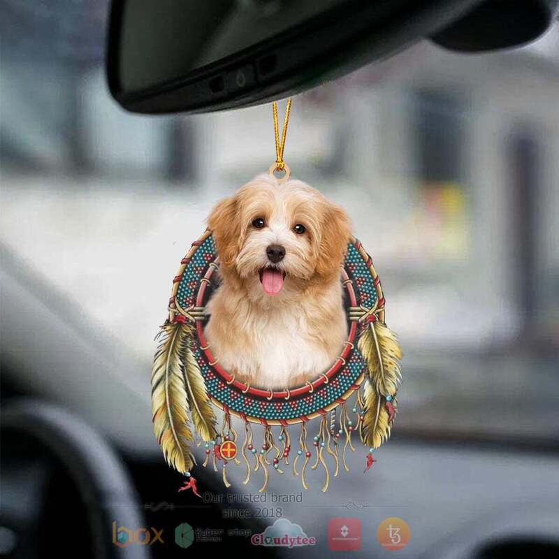 Havanese In Dreamcatcher Car Ornament