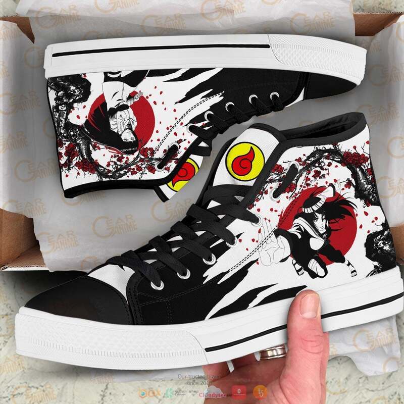 Hinata Hyuuga Anime Naruto canvas high top shoes 1