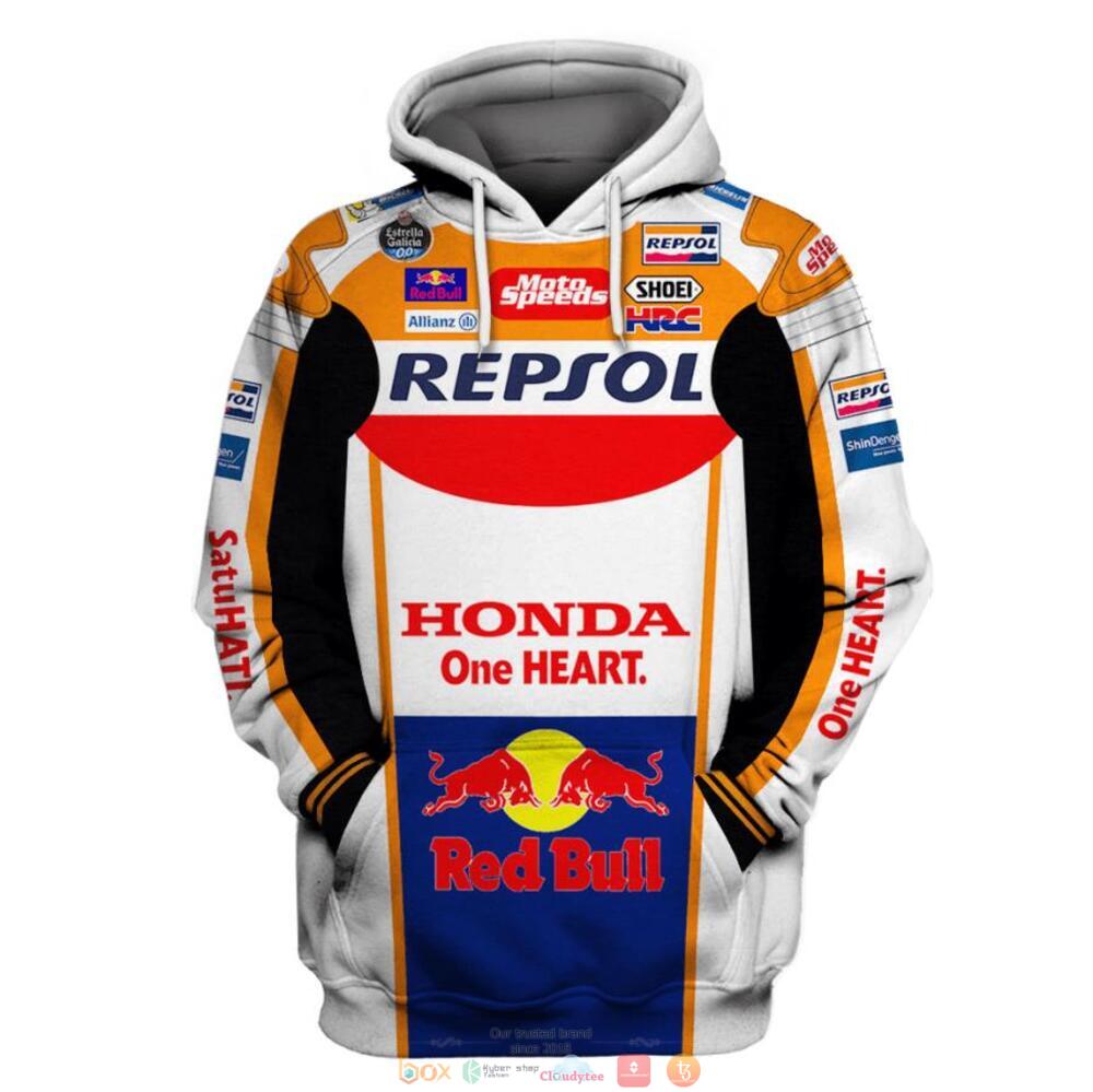 Honda One Heart Red Bull jersey shirt, hoodie 2 Honda One Heart Red Bull 3d shirt hoodie 1