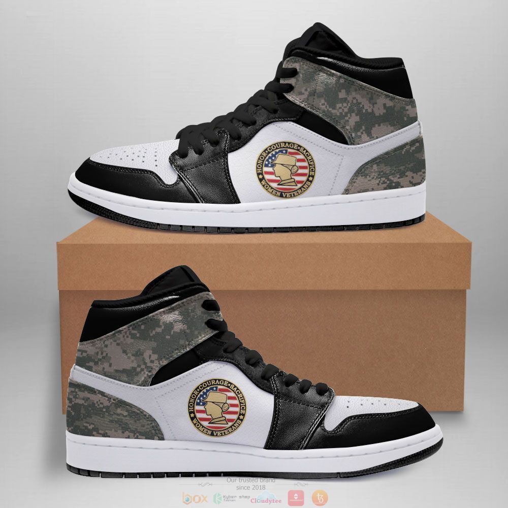 Honor Courage Sacrifice Women Veterans Air Jordan high top shoes