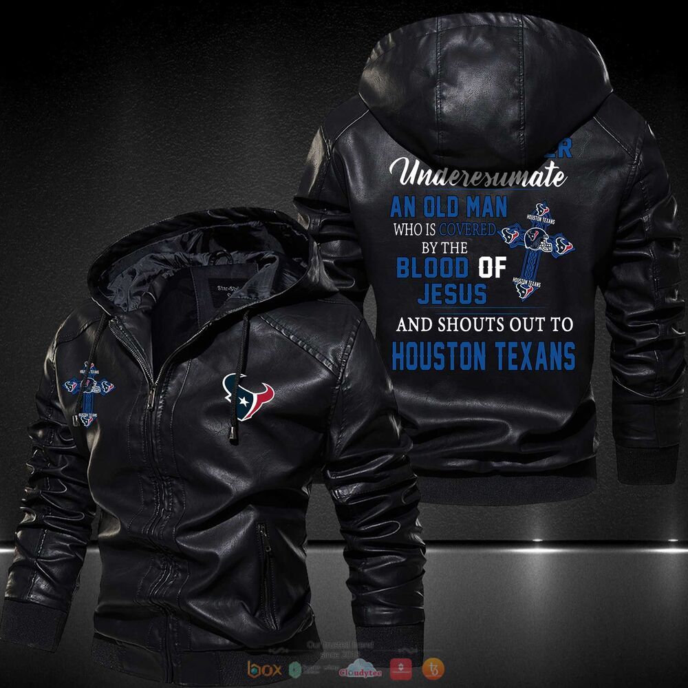 Houston Texans Leather Jacket Hat