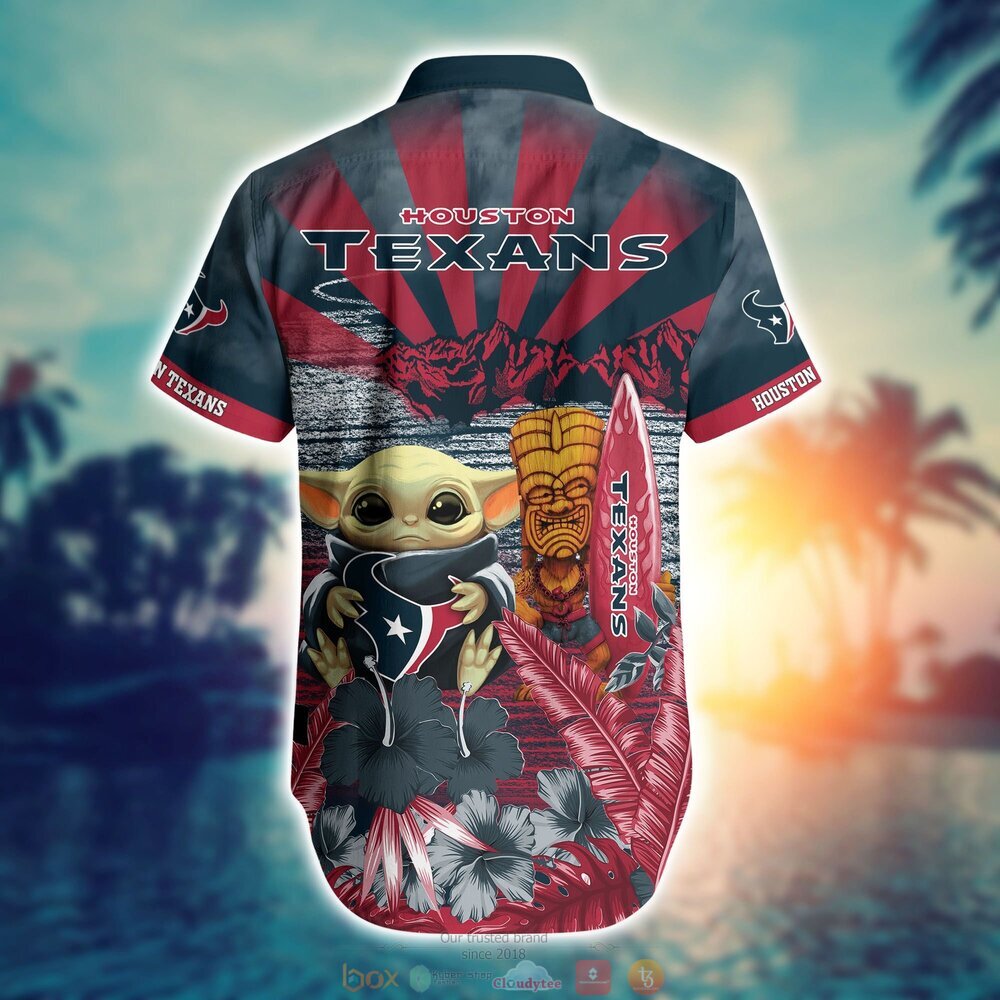 Houston Texans Baby Yoda NFL Hawaiian Shirt, Shorts 3 Houston Texans NFL Baby Yoda Hawaiian Shirt Shorts 1 2
