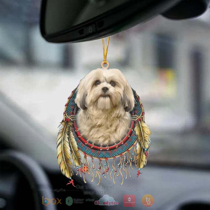 Shih Tzu In Dreamcatcher Car Ornament