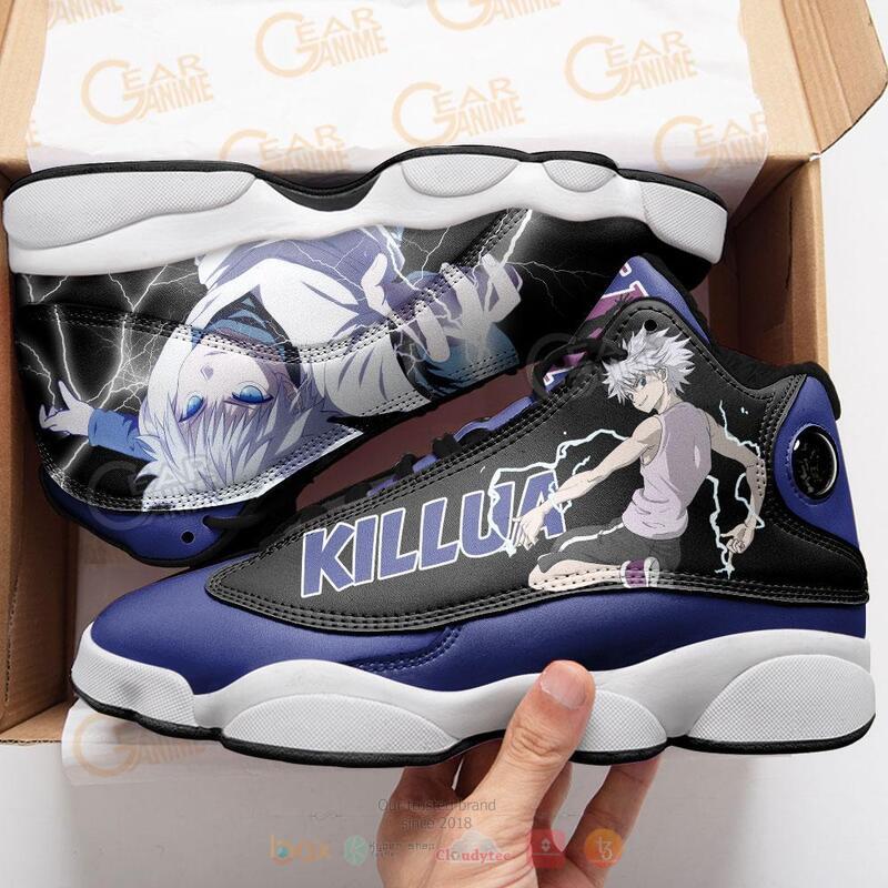 Hunter X Hunter Killua Zoldyck Air Jordan 13 Sneaker Shoes 3 Hunter X Hunter Killua Zoldyck Air Jordan 13 Sneaker Shoes 1 2