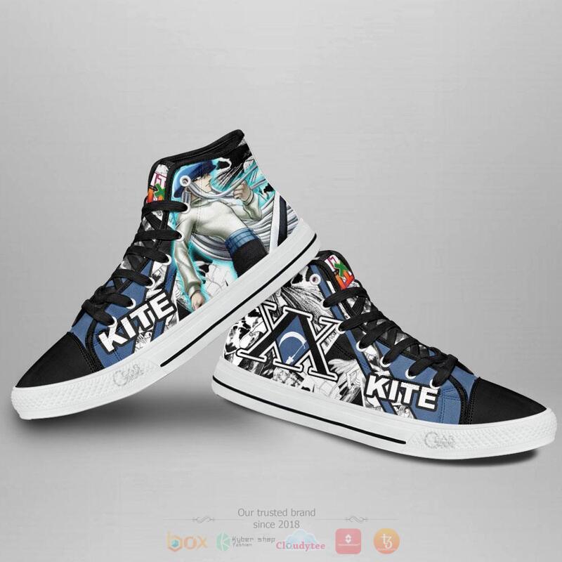 Hunter X Hunter Kite Canvas High Top shoes 3 Hunter X Hunter Kite Canvas High Top shoes 1 2