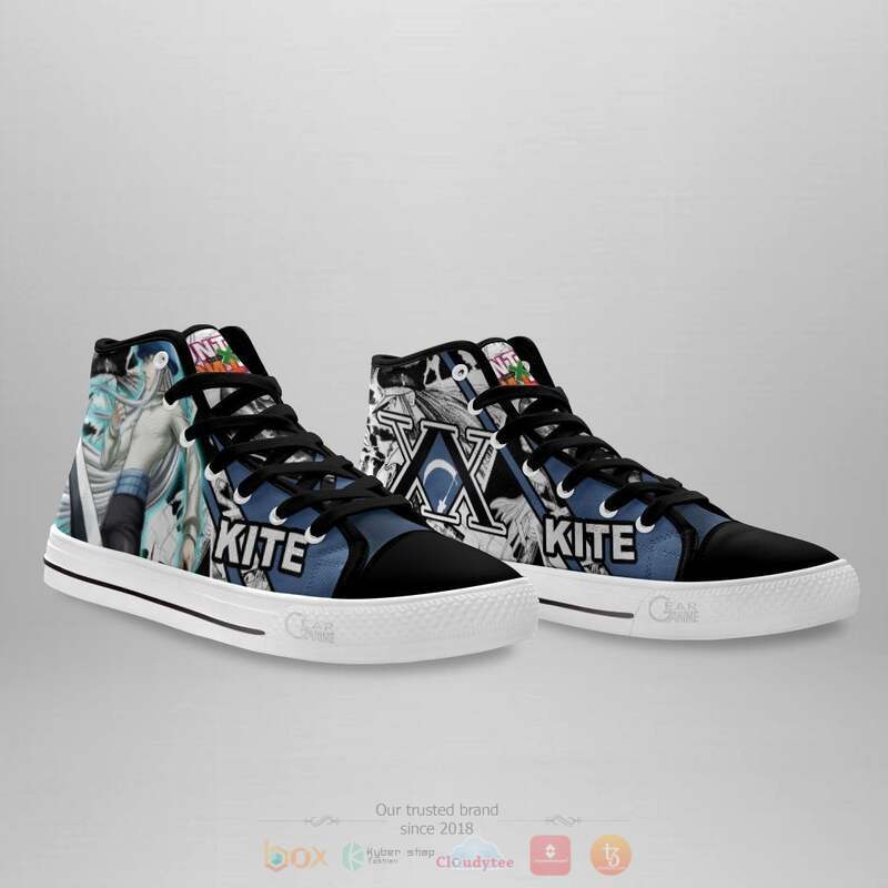 Hunter X Hunter Kite Canvas High Top shoes 4 Hunter X Hunter Kite Canvas High Top shoes 1 2 3