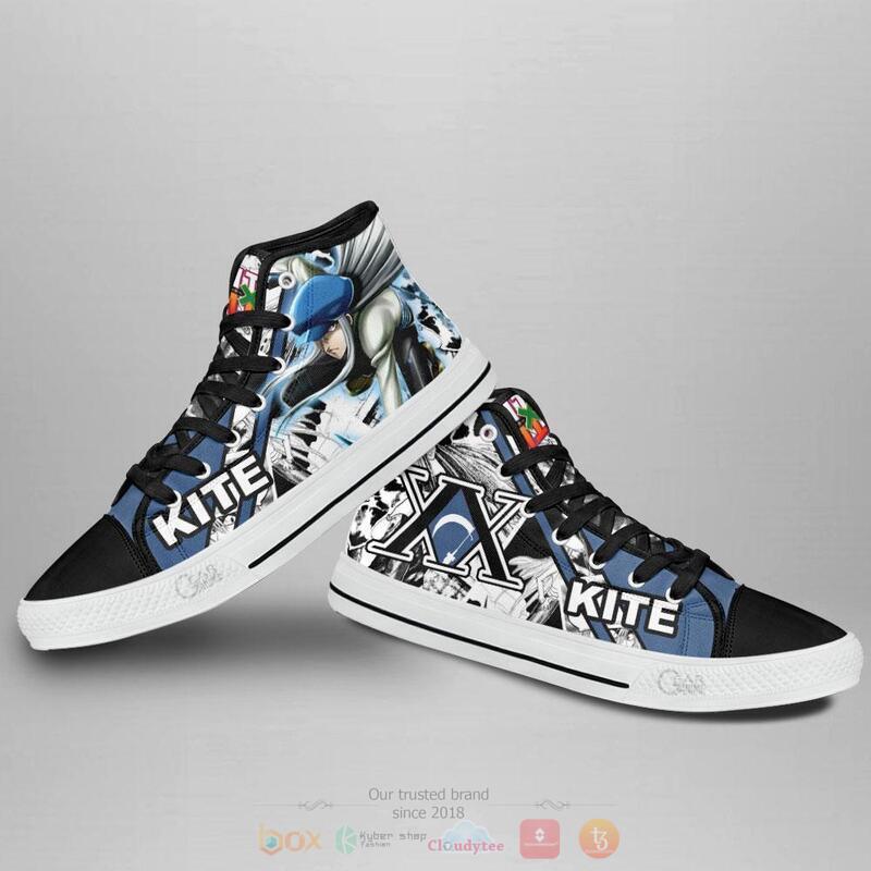 Hunter X Hunter Kite Kaito Canvas High Top shoes 3 Hunter X Hunter Kite Kaito Canvas High Top shoes 1 2