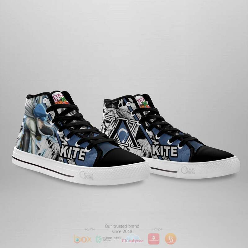Hunter X Hunter Kite Kaito Canvas High Top shoes 4 Hunter X Hunter Kite Kaito Canvas High Top shoes 1 2 3