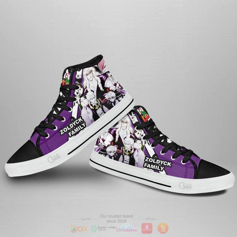Hunter X Hunter Zoldyck Family Canvas High Top shoes 3 Hunter X Hunter Zoldyck Family Canvas High Top shoes 1 2