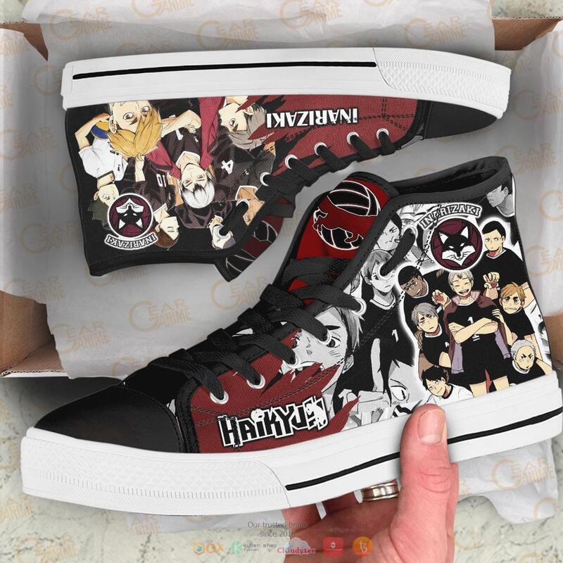 Inarizaki Anime Haikyuu canvas high top shoes 1