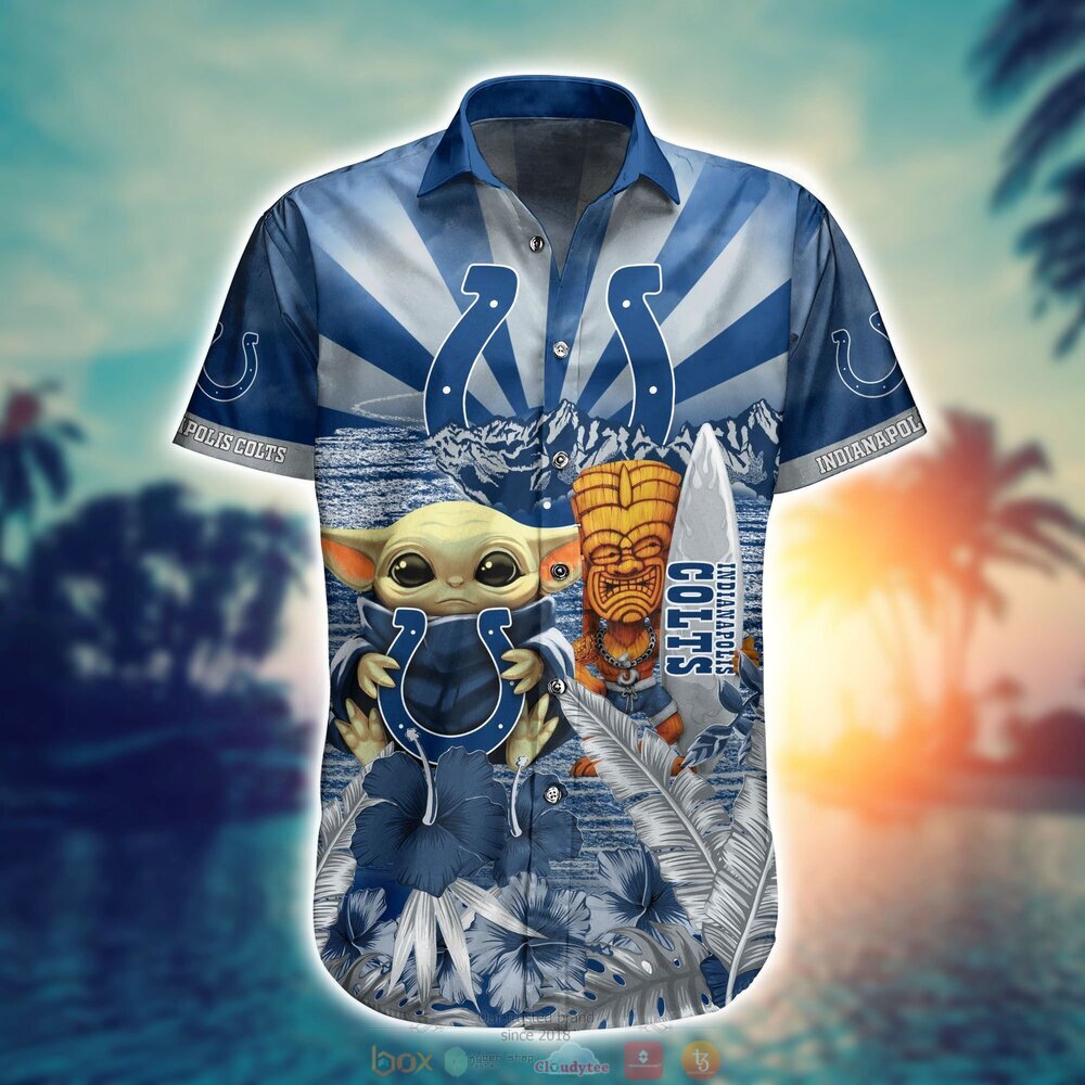 Indianapolis Colts Baby Yoda NFL Hawaiian Shirt, Shorts 2 Indianapolis Colts NFL Baby Yoda Hawaiian Shirt Shorts 1