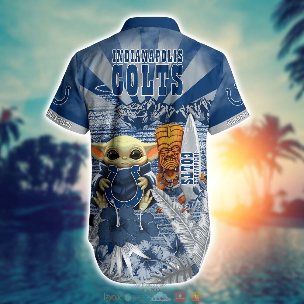 Indianapolis Colts Baby Yoda NFL Hawaiian Shirt, Shorts 3 Indianapolis Colts NFL Baby Yoda Hawaiian Shirt Shorts 1 2