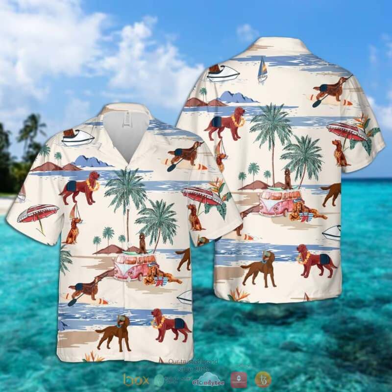 Irish Setter Summer Beach Hawaiian Shirt 1 Irish Setter Summer Beach Hawaiian Shirt