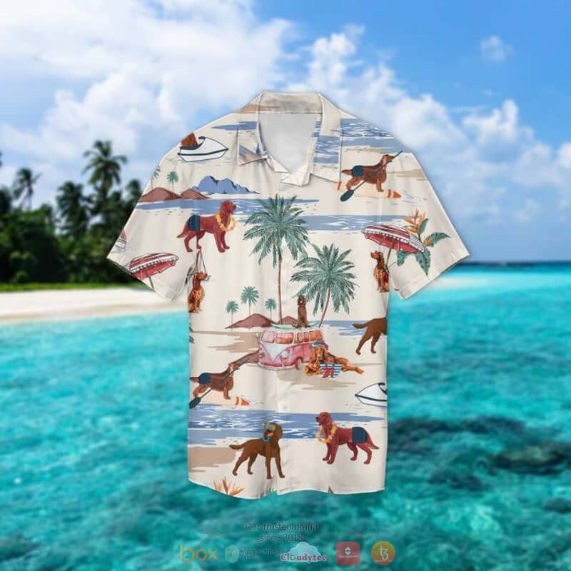 Irish Setter Summer Beach Hawaiian Shirt 2 Irish Setter Summer Beach Hawaiian Shirt 1