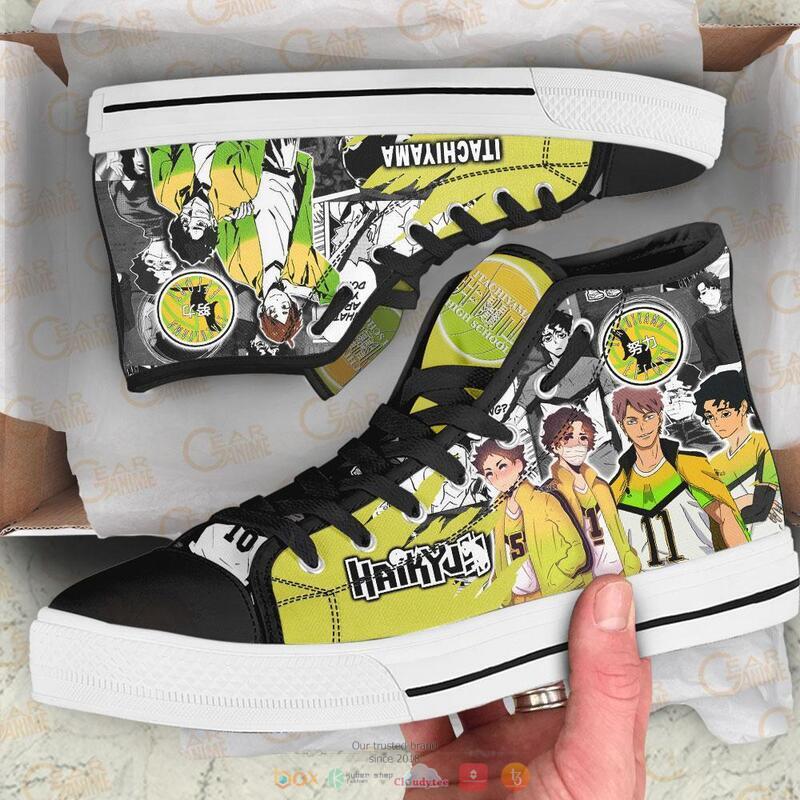 Itachiyama Academy Anime Haikyuu canvas high top shoes 1