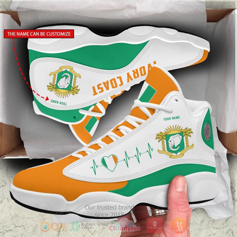 Ivory Coast Personalized Air Jordan 13 Shoes 1