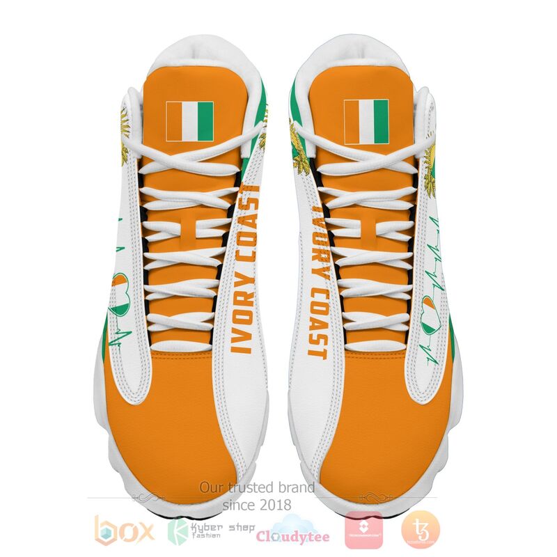 BEST Ivory Coast Personalized Air Jordan 13 Sneakers Sport Shoes 3 Ivory Coast Personalized Air Jordan 13 Shoes 1 2