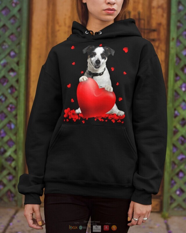 Jack Russell Valentine Hearts shirt hoodie