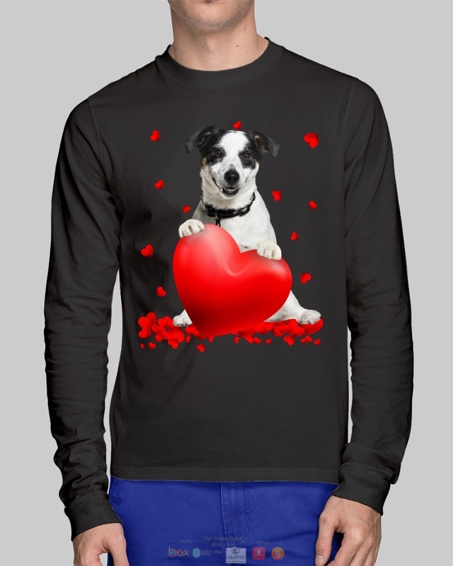 Valentine Hearts Jack Russell hoodie, shirt 2 Jack Russell Valentine Hearts shirt hoodie 1