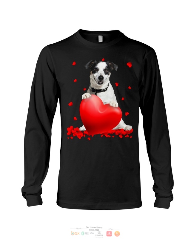 Valentine Hearts Jack Russell hoodie, shirt 4 Jack Russell Valentine Hearts shirt hoodie 1 2 3